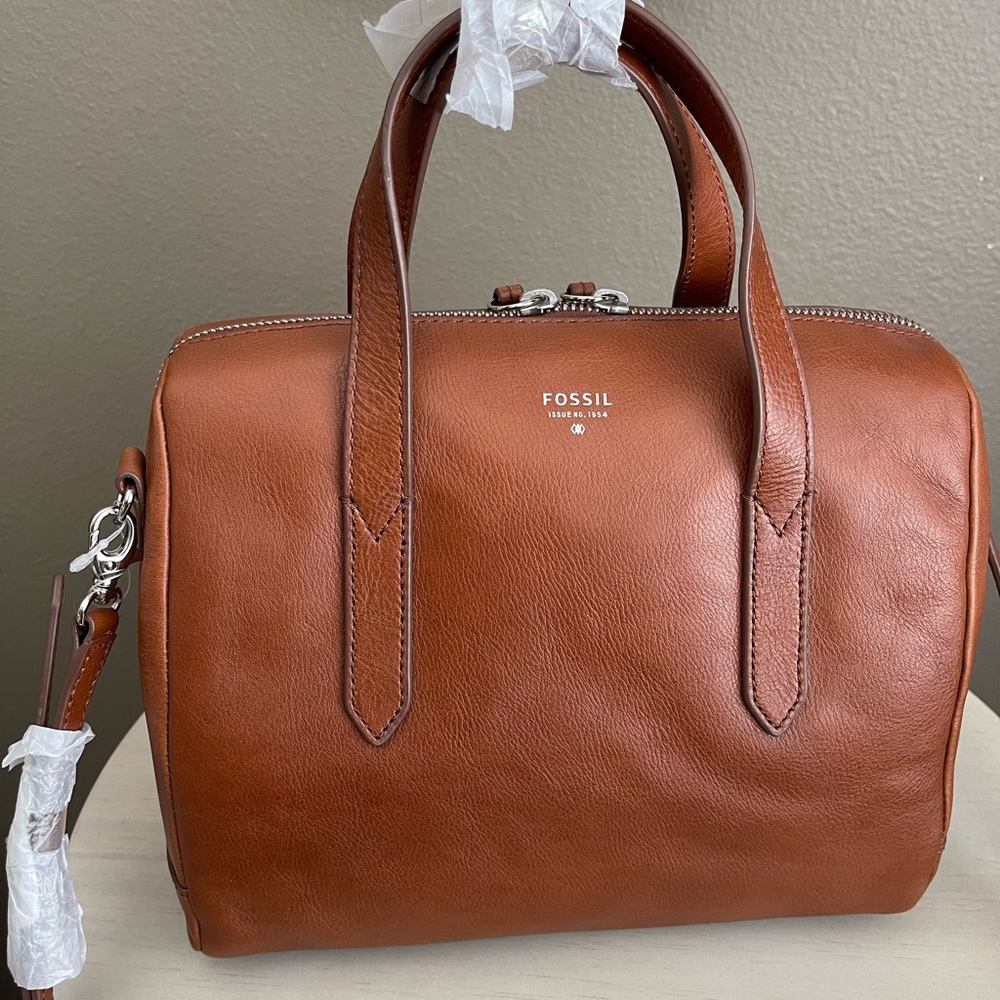 NWT Fossil Sydney Satchel, Brown